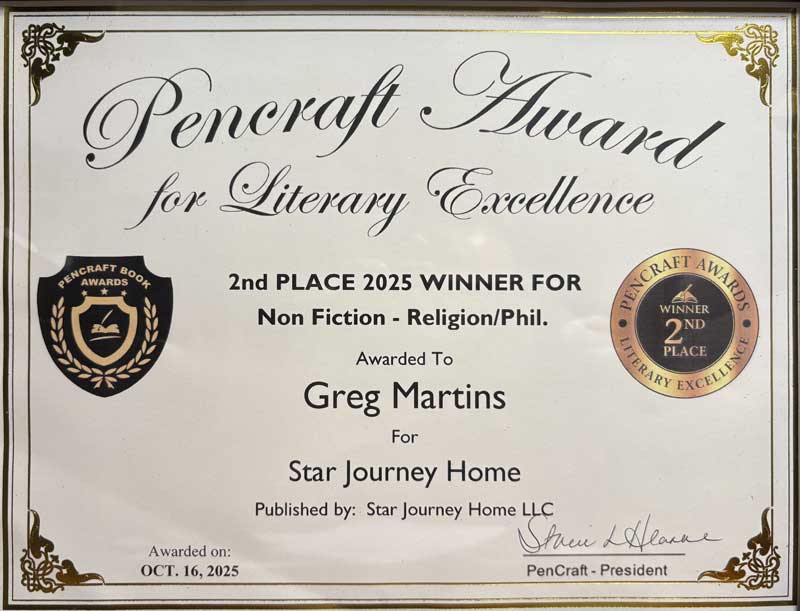 Pencraft Award Certificate